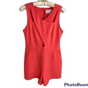 J.O.A. Cut Out Coral Romper Size S
